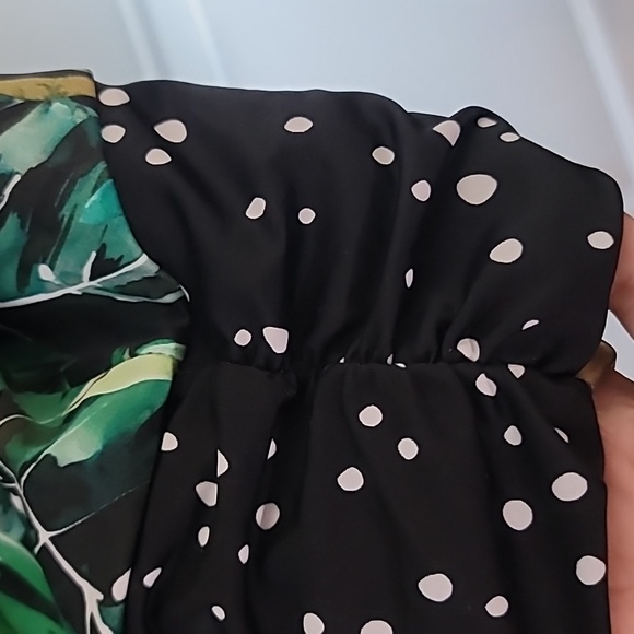 Tropical Leaf Print Tankini Top - Picture 4 of 10